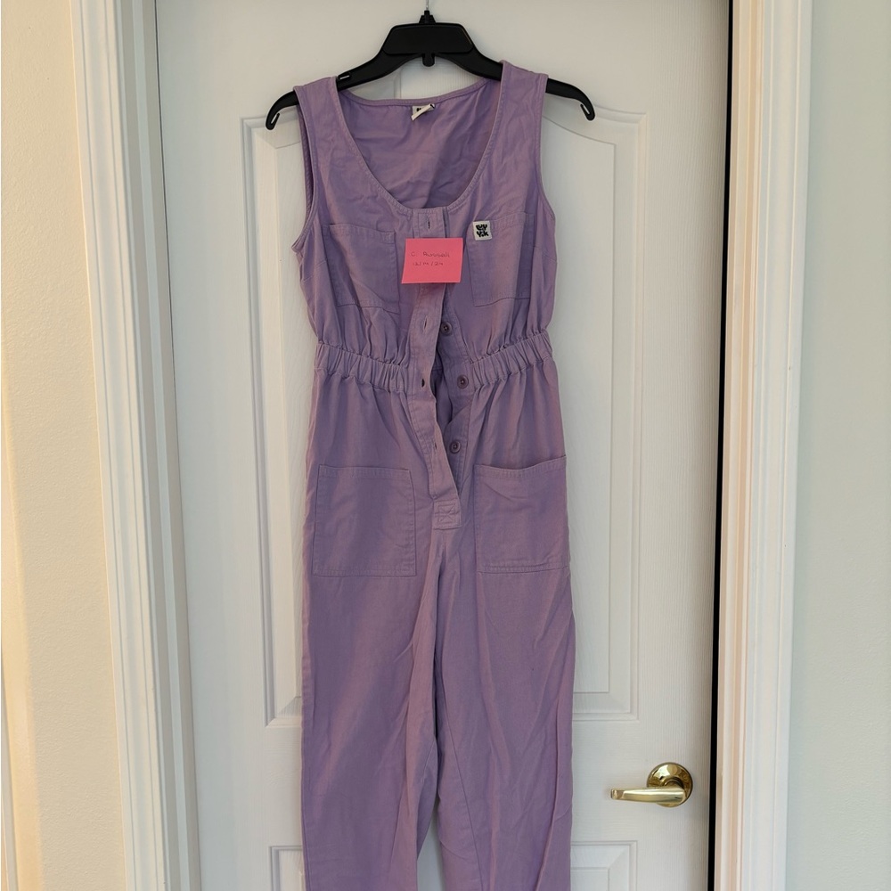 Lucy & Yak Juni Cotton Jumpsuit in Lavender Purple